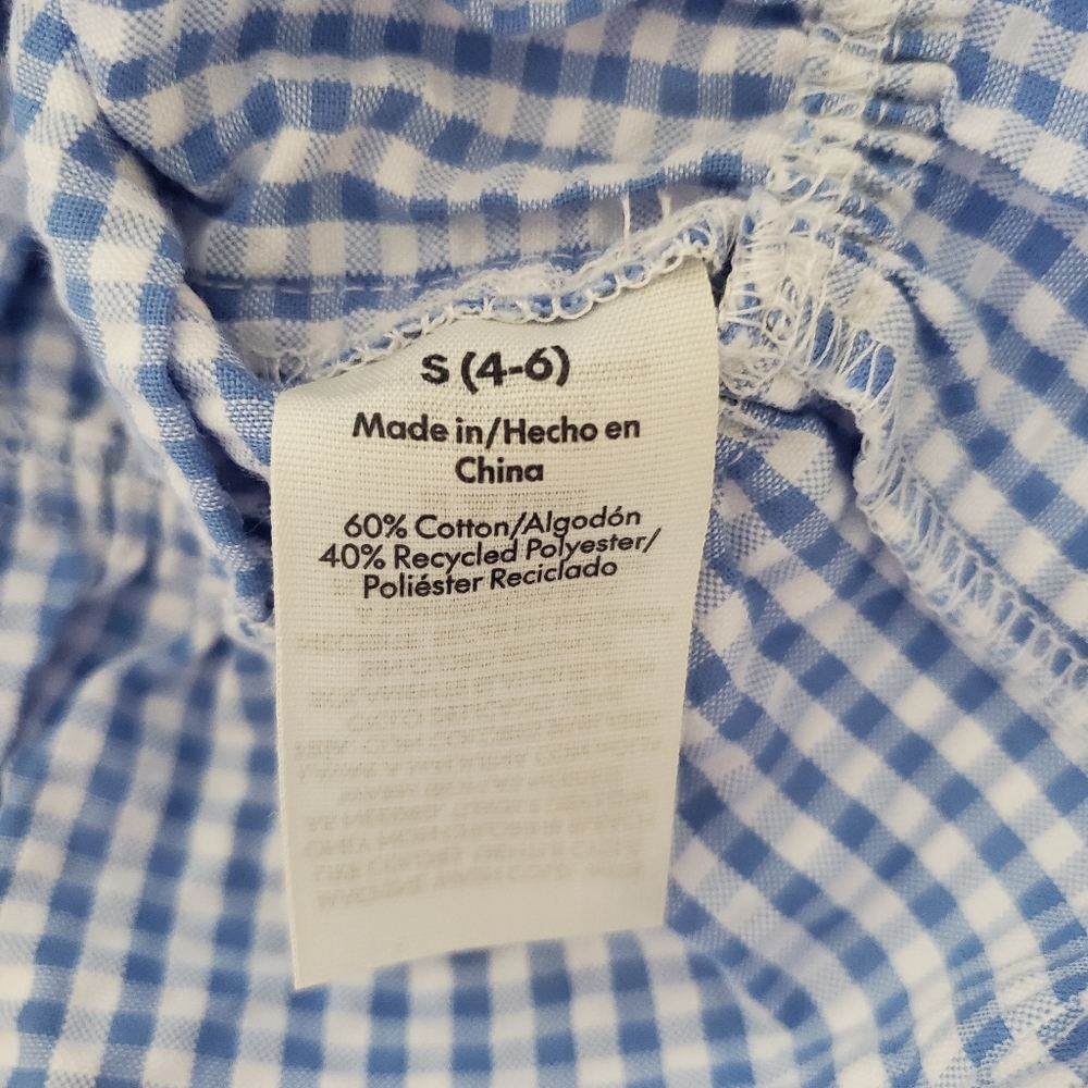 2 Piece S 4/6 Gingham Blue Skirt Set New - Picture 6 of 9